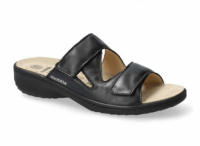 Chaussure mobils sandales modele geva cuir lisse noir